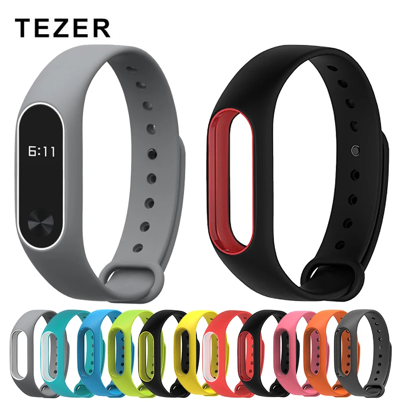 

Ремешок силиконовый для умного браслета Xiaomi Miband 2, цветной сменный ремешок, аксессуары для умного браслета