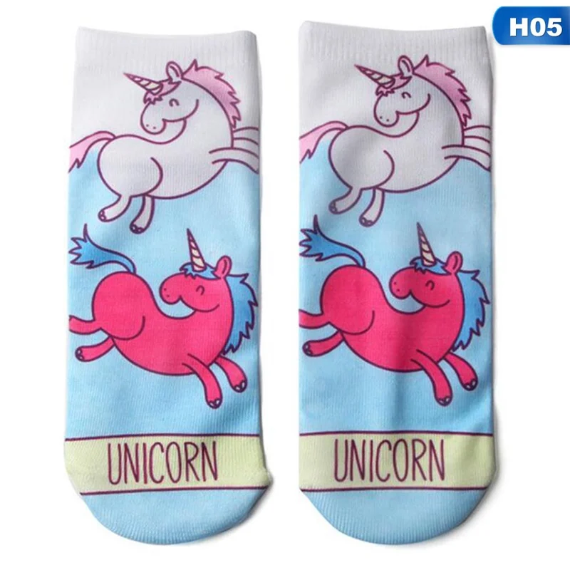 

2021 New Kids Socks Princess Print Children Short Sock Boys Girls Cute Kawaii Unicorn Cartoon Cotton Boats Sock