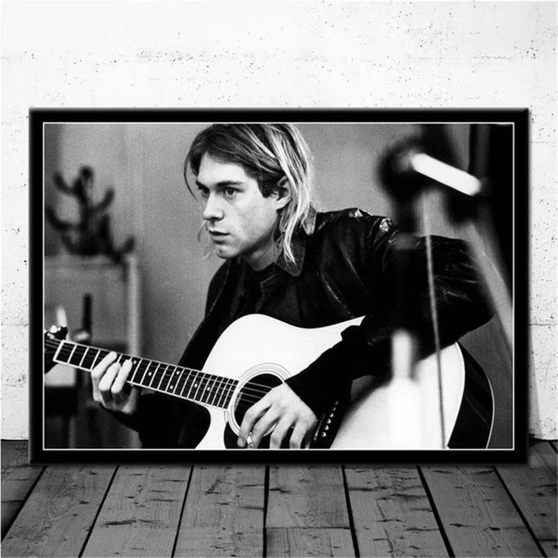 

Kurt Cobain Rock Music Band Music Singer Star Wall Art Picture Posters and Prints Canvas Painting for Room Home Decor