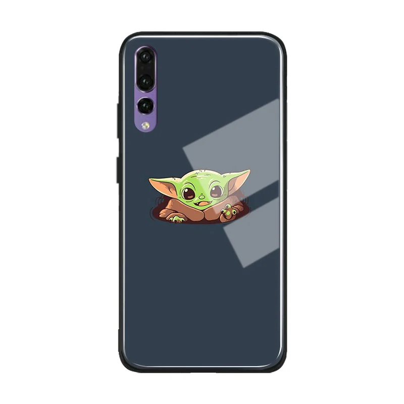 Baby yoda милый мягкий силиконовый стеклянный чехол для телефона, чехол для huawei Honor V mate P 9 10 20 30 Lite Pro Plus Nova 2 3 4 5