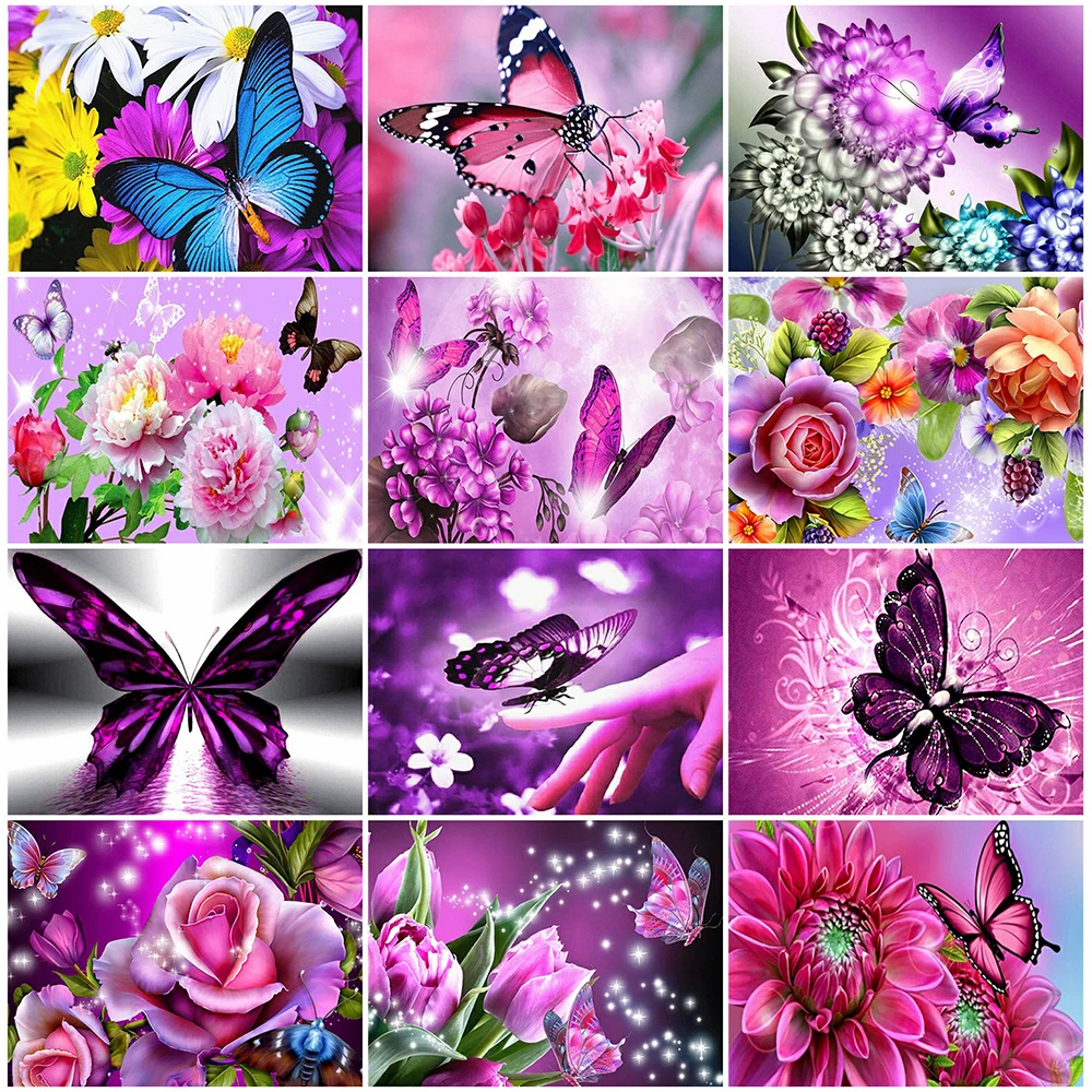 

MomoArt DIY Алмазная Картина Бабочка вышивка крестом наборы Бриллиантовая мозаичная фигурка животного картина Стразы Вышивка Декор для дома