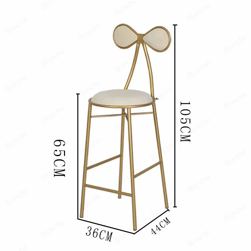 Скандинавские Бабочки металлические обеденные стулья Золотой бар туалетный