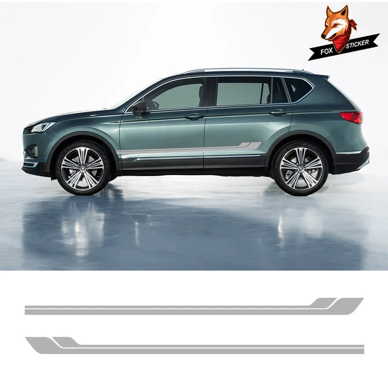 

2 PCS Car Door Decals Graphics Vinyl Auto Side Stripes Sticker For Toyota Seat Ford Buick Buick Car Styling Universal
