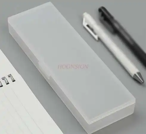 

Пластиковый прозрачный матовый чехол-карандаш в простом стиле для хранения канцелярских принадлежностей для мужчин и женщин маленький чех...