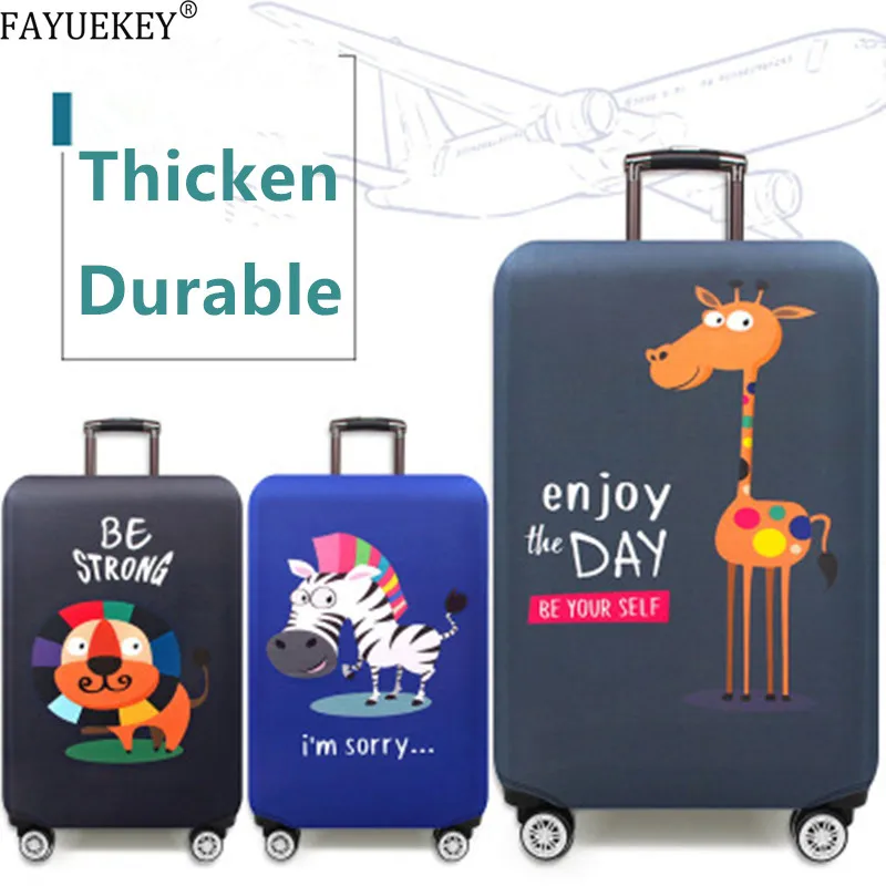 Защитные чехлы для багажа с принтом животных аксессуары путешествий плотный