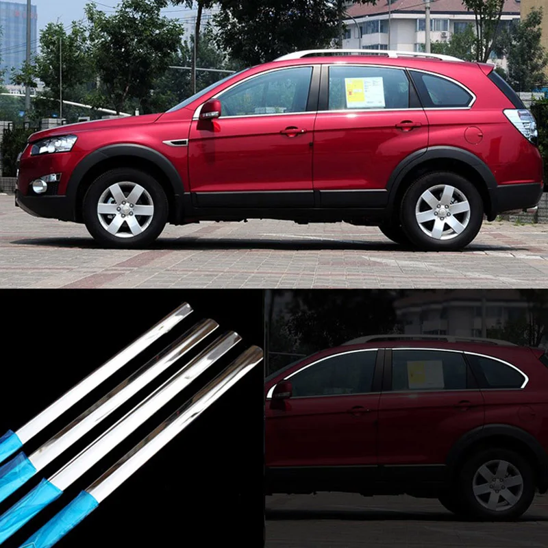 

8 шт., молдинговая отделка рамы двери и окна из нержавеющей стали для Chevrolet Captiva