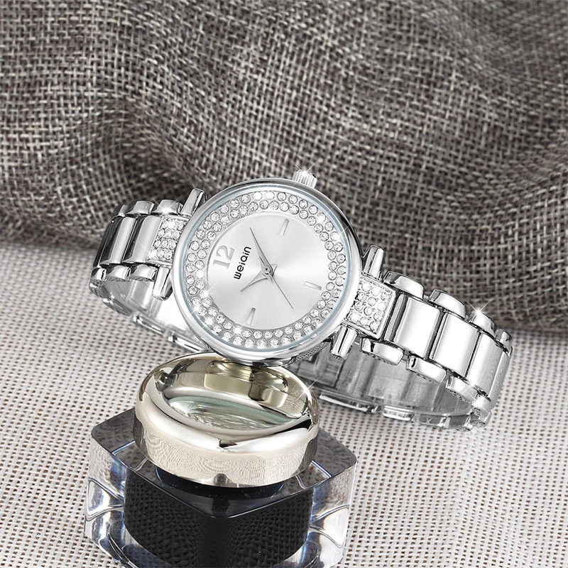 Часы женские Новое поступление Розовые золотые серебряные стразы роскошные