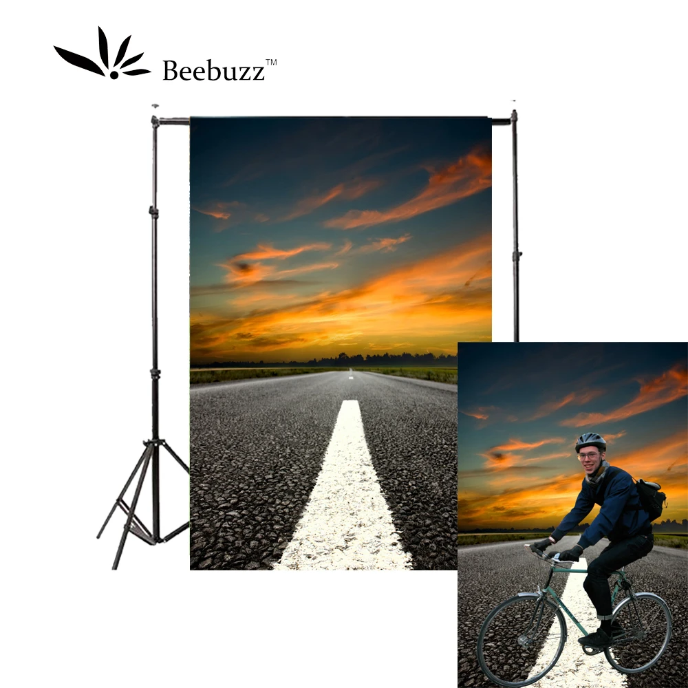 

Фон для фотосъемки Beebuzz с изображением прямой дороги, заката, дороги, путешествия, путешествия, Фотофон для шоссе