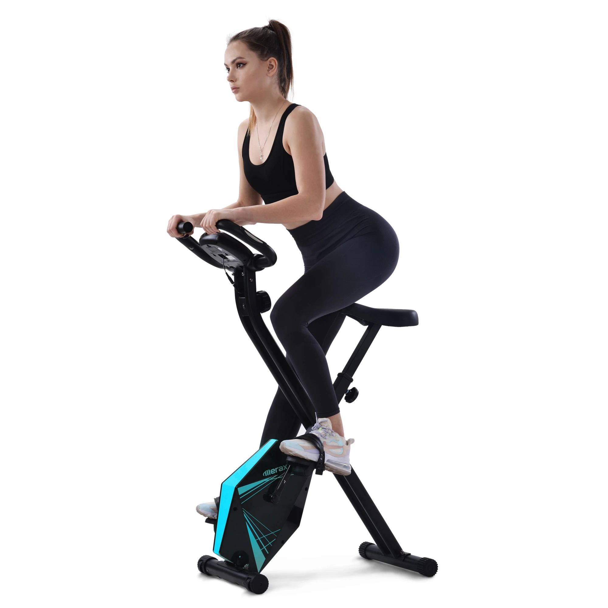 

EU StockIndoor Weight Loss Fitness Spinning Machine 8 Resistance Levels Hand Pulse Sensors Ultra-Quiet Folding Exercise Bike