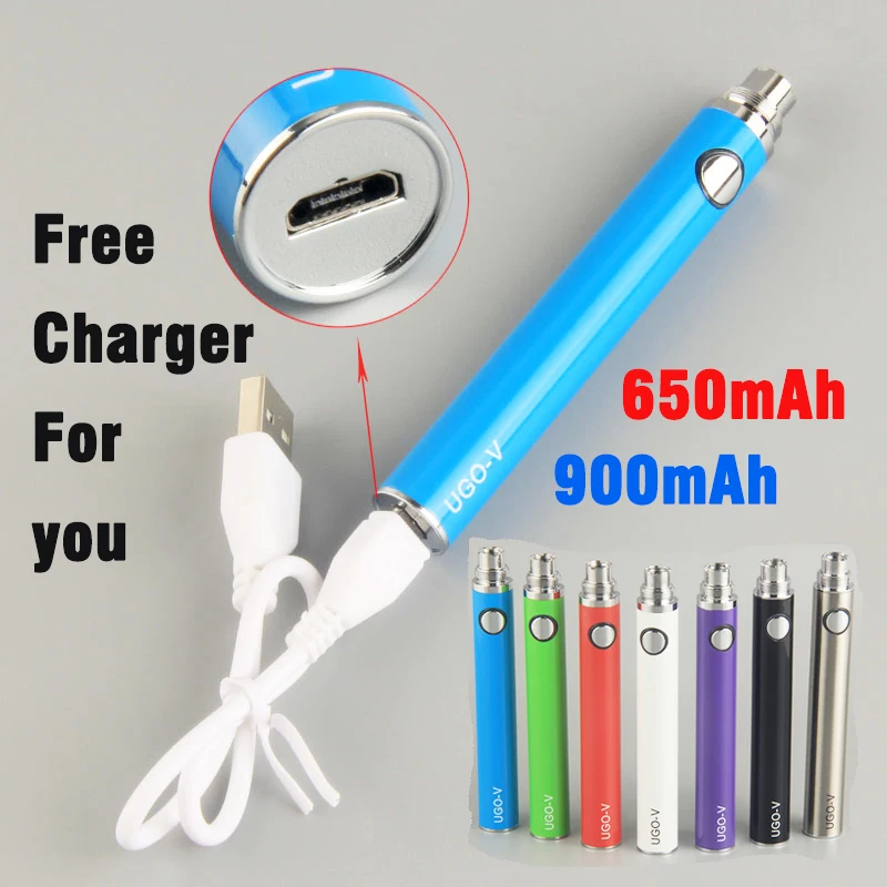 UGO V Ego T 650 900 мАч вейпер ручка батарея 510 Threading eVod passхотя USB зарядное устройство электронная сигарета подходит распылитель GS H2 CE4
