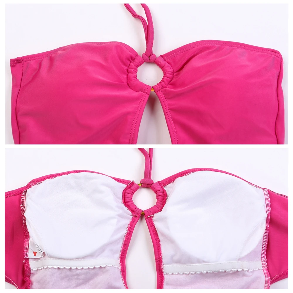 Лидер оптовых продаж кольчатой центр купальник с открытой спиной купальный