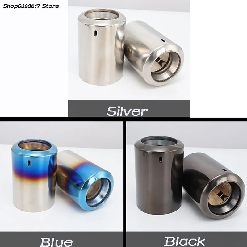 Наконечник автомобильного глушителя выхлопной трубы Круглая Хромированная