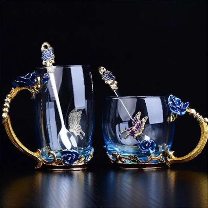 Горячие и холодные напитки чайная чашка красивая новая эмалированная кофейная