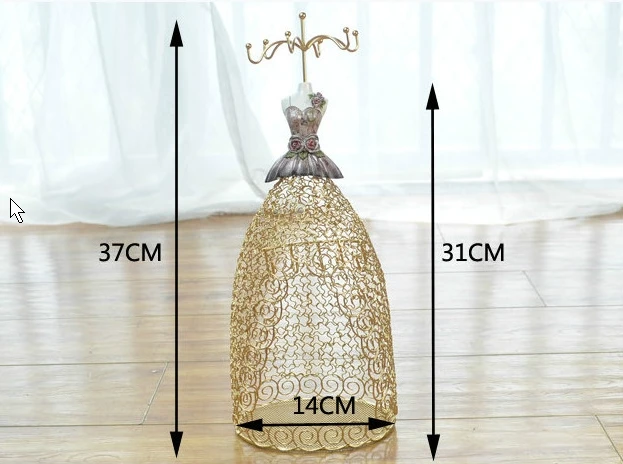 

New 4Style Golden Iron Art Jewelry Storage Female Mannequin Body Display Rack Decoration Creative Craft Gift Model D389