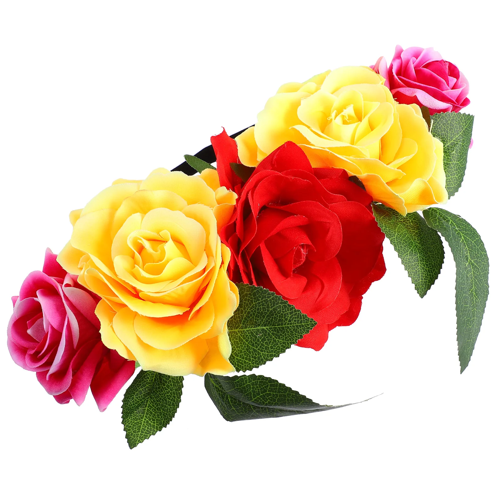 

Rose Flower Headband Large Flower Hairband Crown Hair Accessory