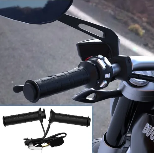 

Руль мотоцикла, 22 мм, черный, с электрическим подогревом, Нагреватель ручек Manillar Motocicleta горячая распродажа