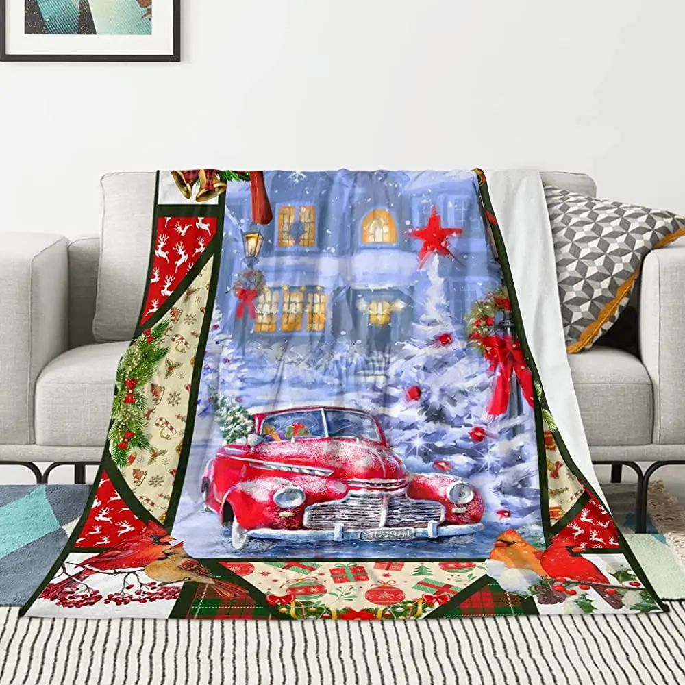 

Rononand Merry Christmas Bell Weighted Blanket Four Seasons Living Room Blanket,Throw Blankets for Couch,Bedroom Oversize
