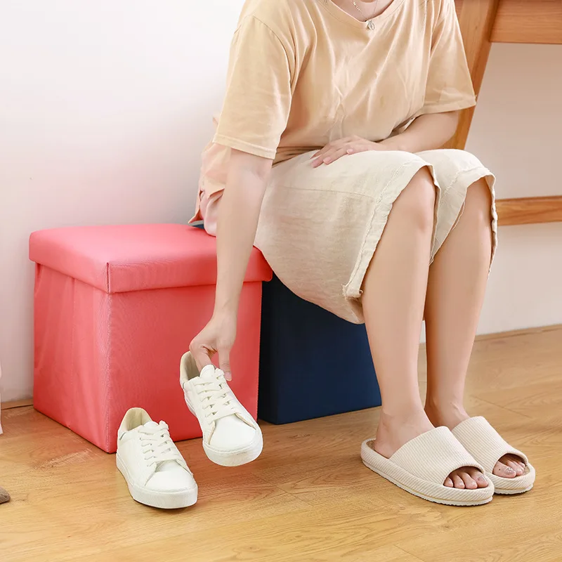 

Скандинавский ящик для хранения, Многофункциональный стул для хранения, креативный складной домашний баррель из ткани Оксфорд для людей, 30*...