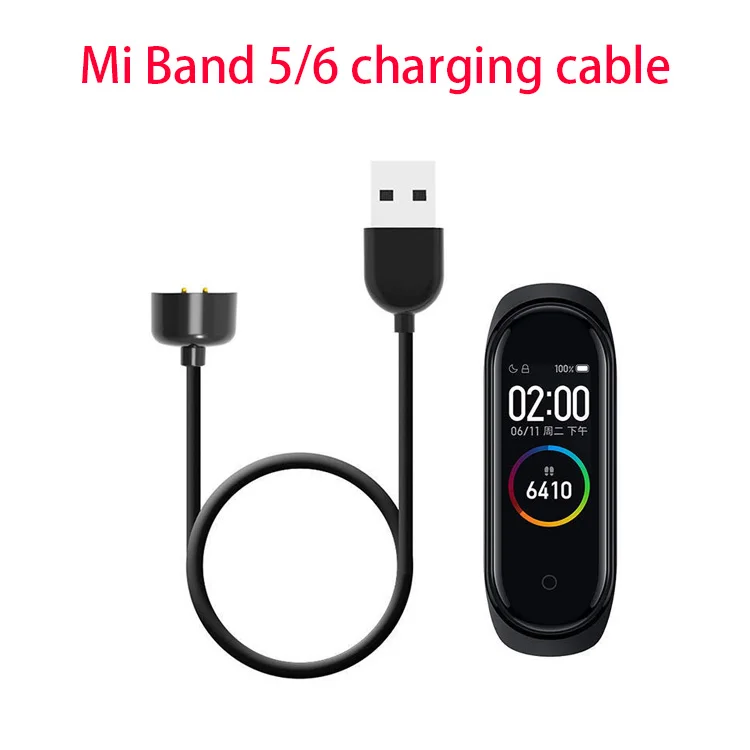 Зарядный USB адаптер для Xiaomi Mi Band 5 6 умный Браслет зарядный кабель Band6 зарядки и