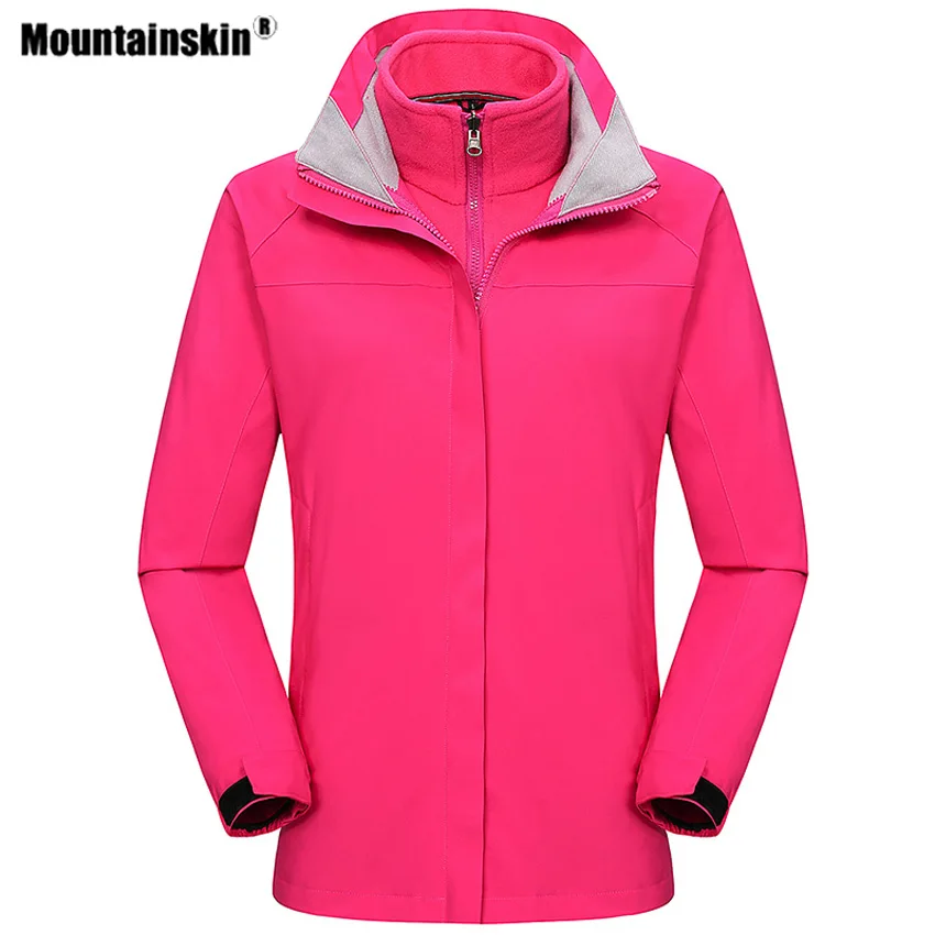 Mountainskin зимние мужские и женские куртки из 2 предметов флисовые для пеших прогулок