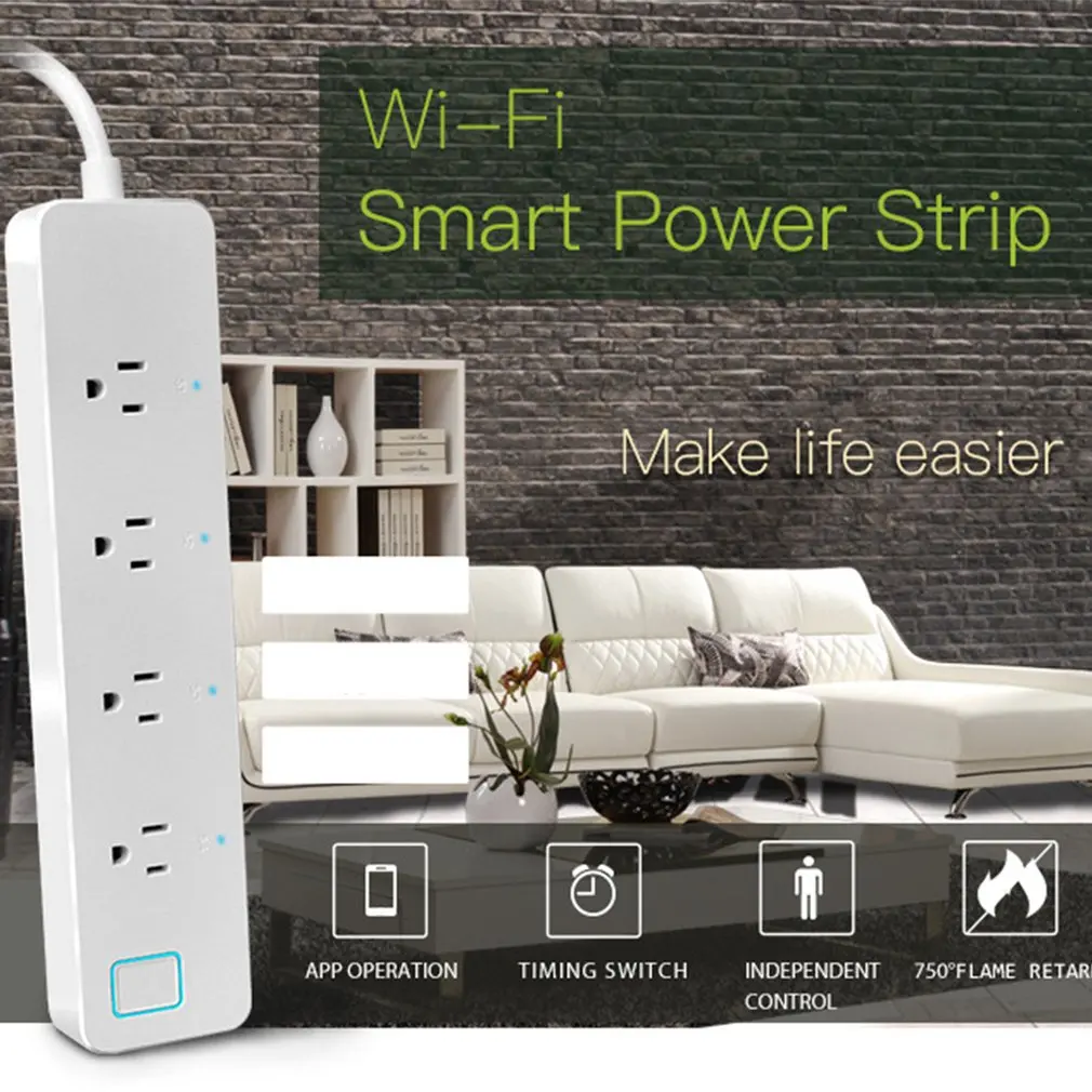 WiFi смарт-Мощность розеток США/ЕС/Великобритания розетка голос Управление таймер