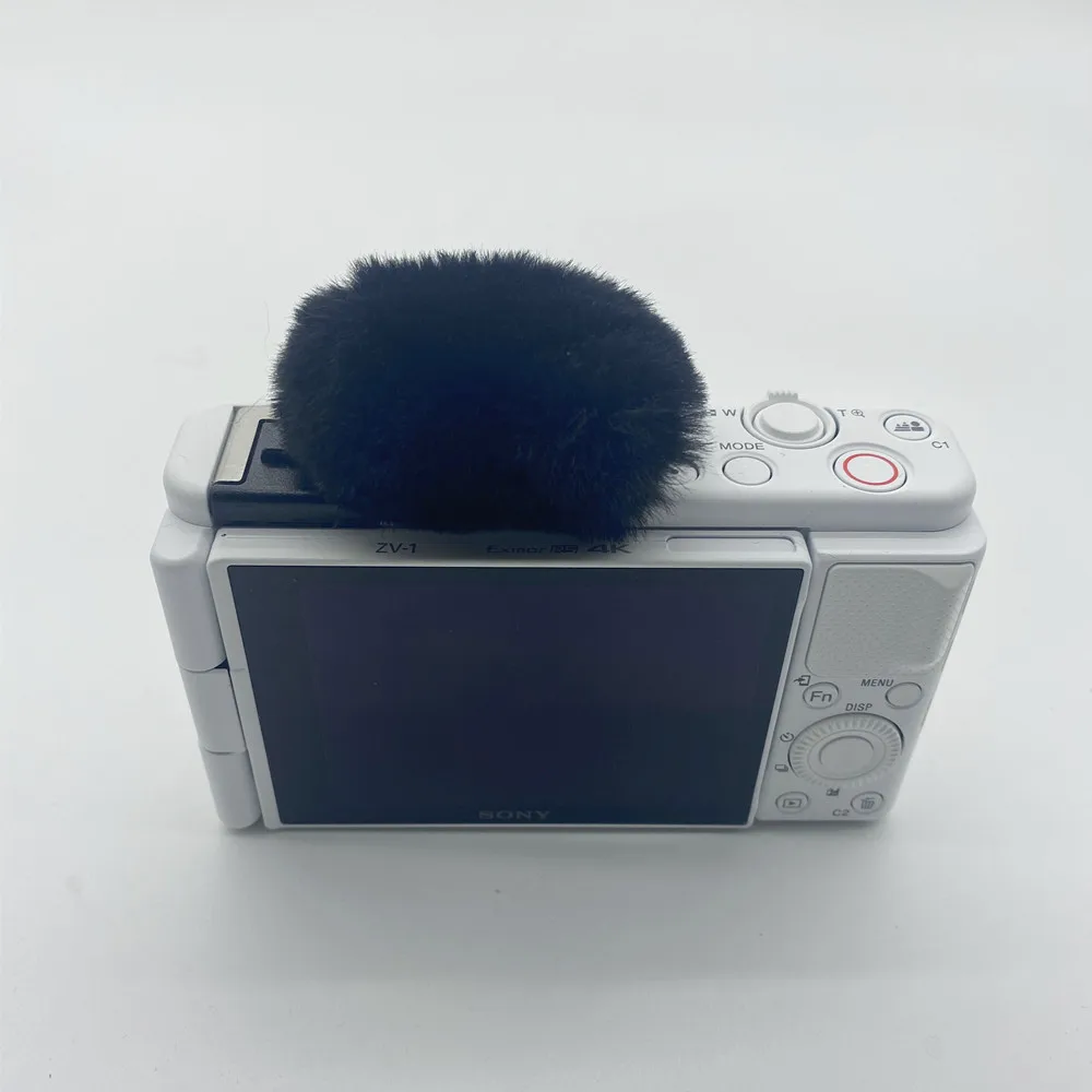 Deat Cat Furry windshield And Hot Shoes For Sony ZV-1 Vlog Outdoor Windscreen Artifical And Hot Boots For Sony ZVE 10