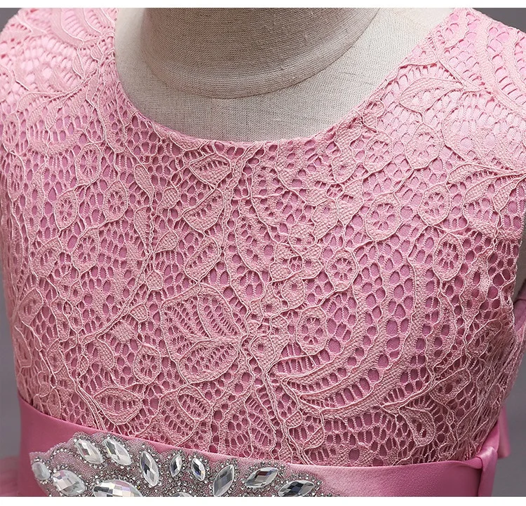 2019 spring and summer high-end new girls dress comfortable lace elegant princess layered fluffy children's wedding | Детская одежда