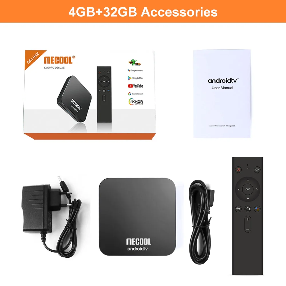 ТВ приставка MECOOL KM3 Android TV 9 0 4 ГБ 64 128 Amlogic S905X2 K 5G Dual Wifi BT4.0 KM9 PRO 4G 32 ГБ|ТВ-приставки и