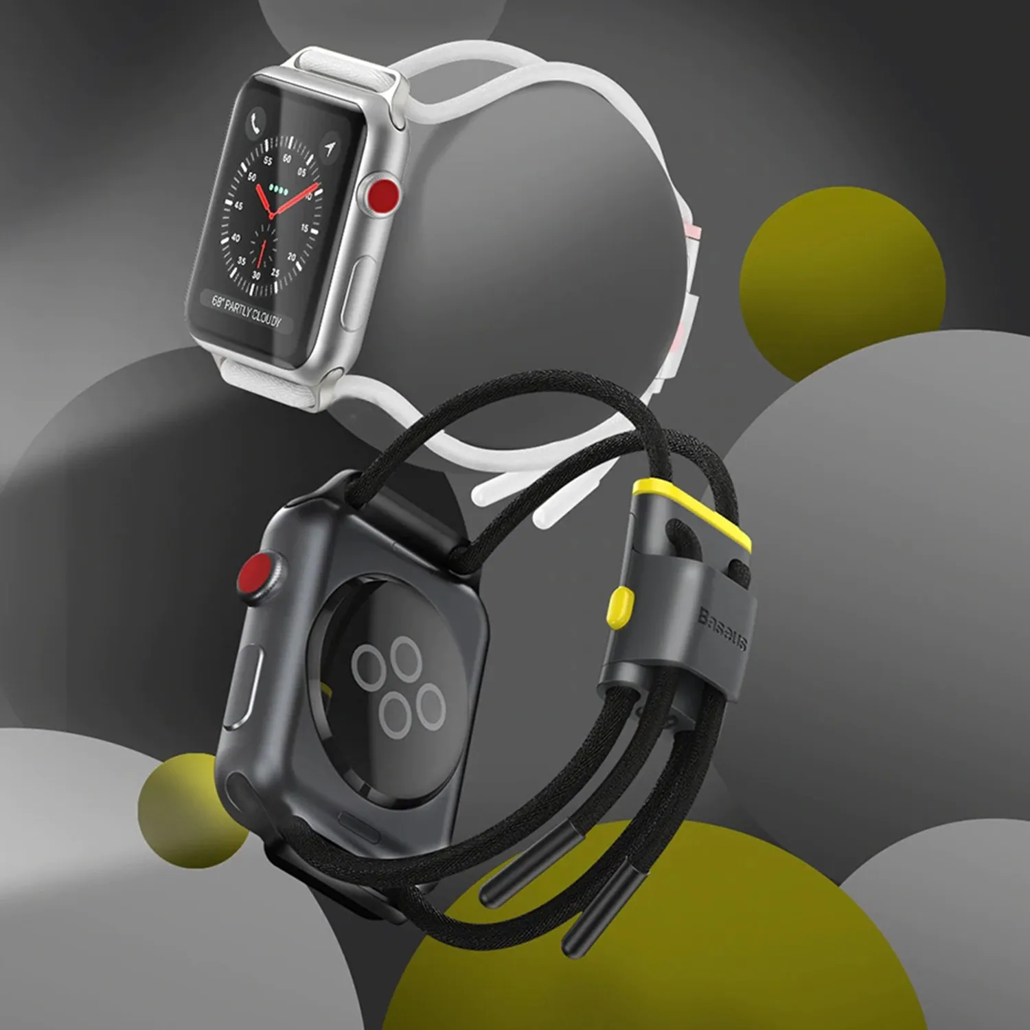 Ремешок для часов Apple Watch 38/40/42/44 мм спортивный браслет с эргономичным дизайном и выдвижным чехлом подходит