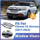 Оконный козырек для Citroen C5 Aircross 2017-2022, вентиляционная крышка, отделка, навесы, защита от солнца, дождя, дефлектор, аксессуары