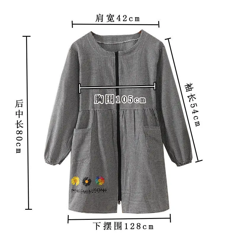 Princess Apron Female Korean Jacquard Big Pocket Fashion Breathable Oil-proof And Anti-fouling Household Kitchen Cleaning Gown enlarge