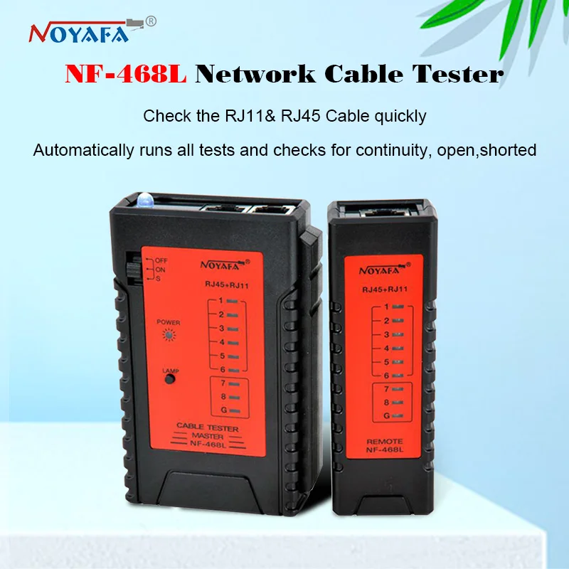Тестер непрерывности кабеля RJ45 RJ11 тестер кабелей сетевого провода трекер NF_468L|wire