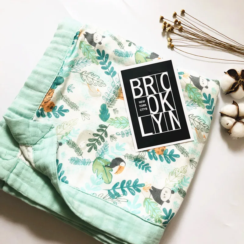 Новое муслиновое одеяло четыре слоя бамбука детское пеленание лучше чем Аден