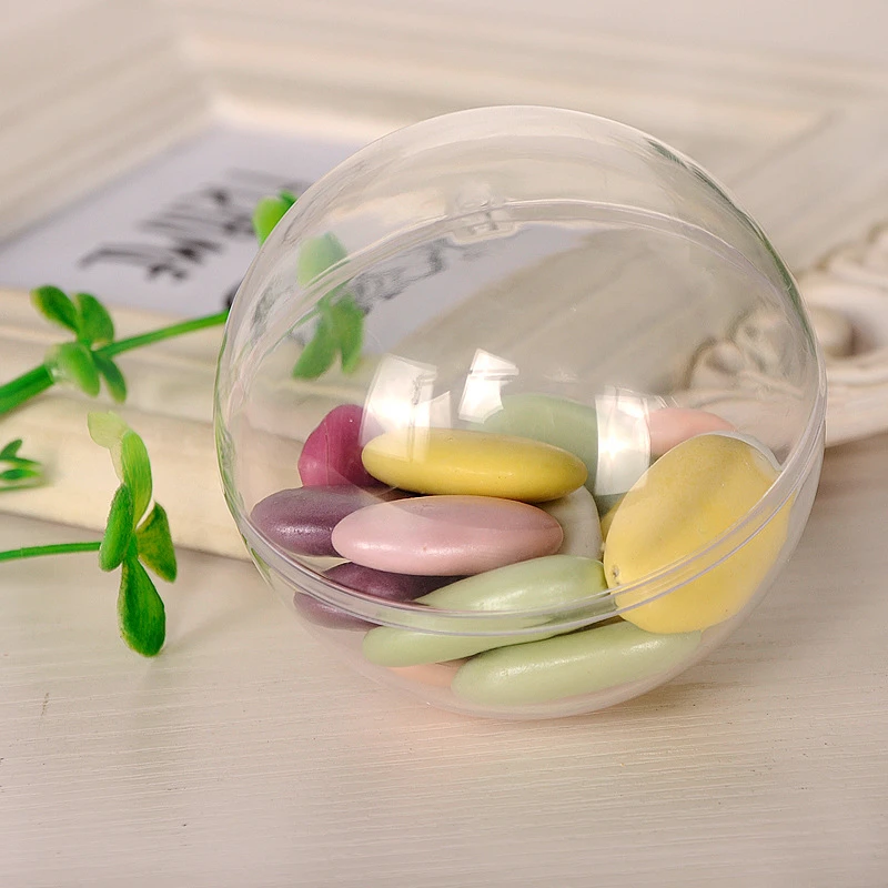 10 пар большая рождественская декорация шар прозрачный открытый пластиковый