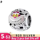 Новый Красочный эмалированный Шарм Алиса в стране чудес с Чеширским котом подходит для браслета и браслета из серебра 100% пробы с мультяшными животными бусинами подарок для девушки