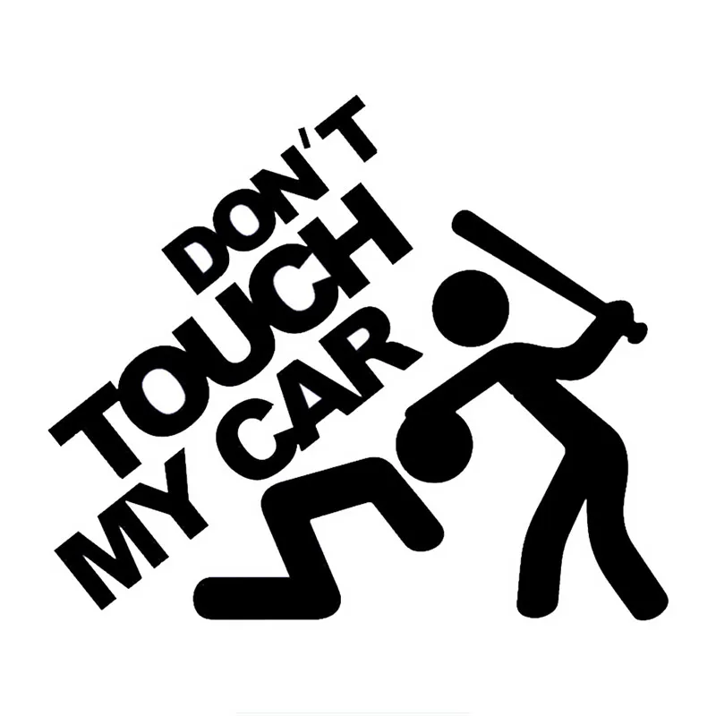 

Funny Don't Touch My Car Sticker and Decal Creativity for Bumper Window Windshield Cover Scratches Car Accessories KK15*13cm