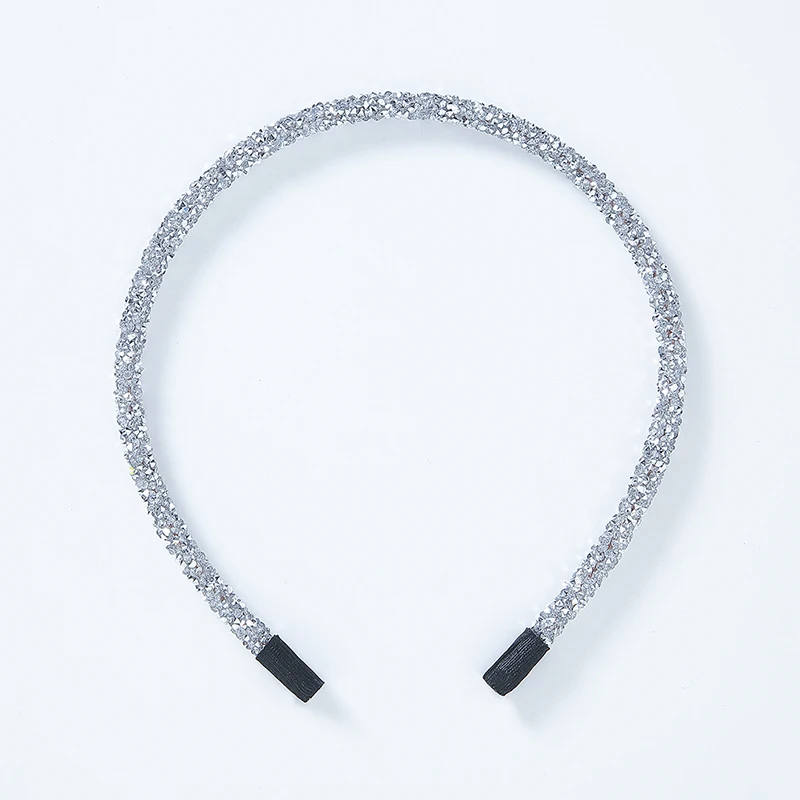 1 шт. Детская повязка на голову с серебряным сердцем и блестками | одежда обувь