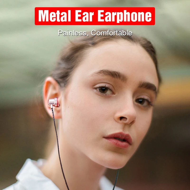 Проводные наушники вкладыши 3 5 мм спортивные с микрофоном басовая