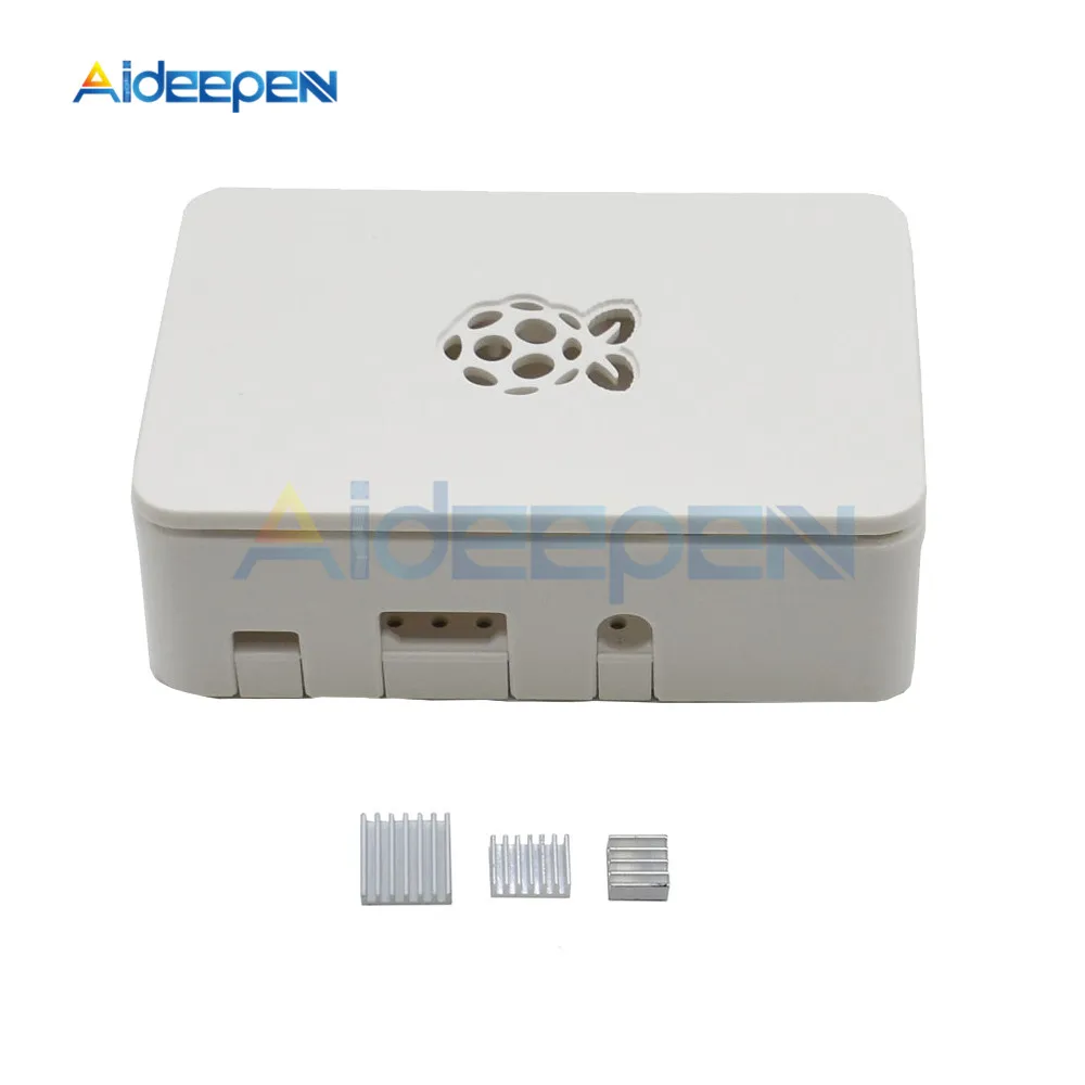 Черно-белый чехол для Raspberry PI 4 Модель B ABS пластиковый чехол Корпус корпуса КОРПУСА ДЛЯ PI4 с радиатором