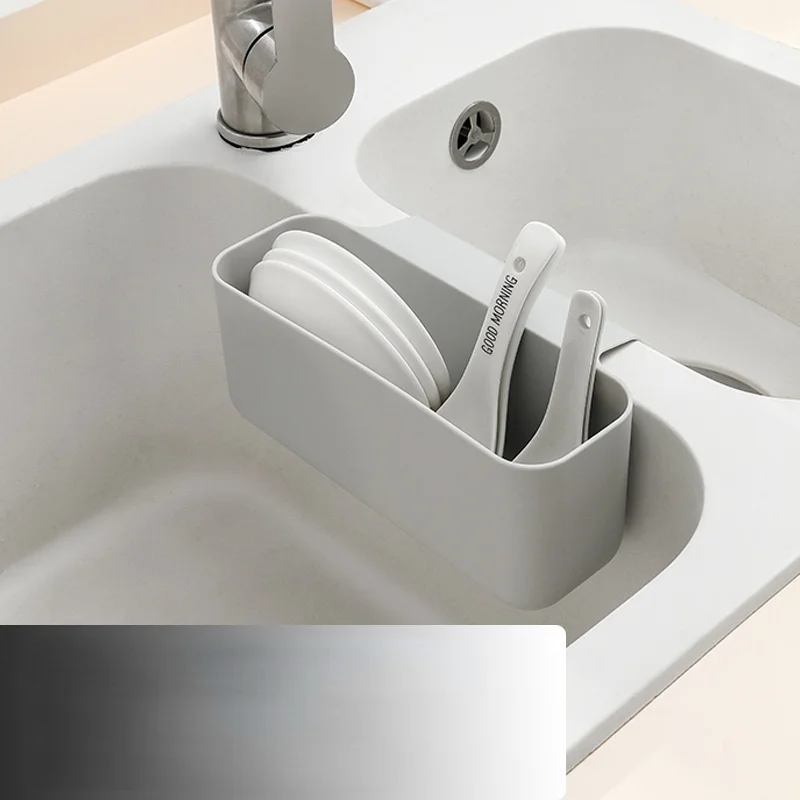 

Sink debris drain basket Kitchen storage basket Steel ball sponge storage basket Sink hanging basket Hanging storage rack