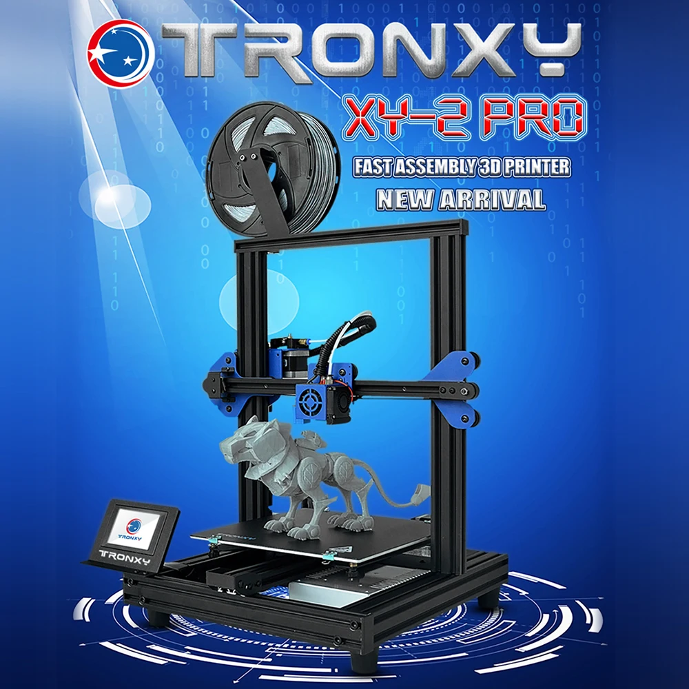 Новейшая модель TRONXY XY 2 Pro 3D принтеры монтажный комплект 255*255*260mm объем сборки