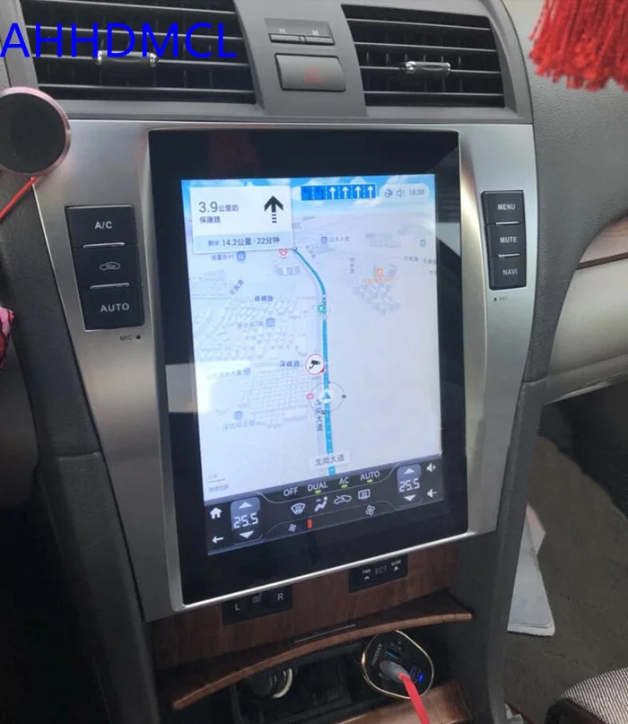 Мультимедийный проигрыватель в стиле Тесла Android автомобильная стереосистема GPS