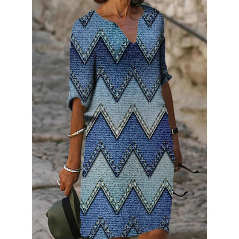 Женское винтажное платье с цветочным принтом Свободный Повседневный Сарафан