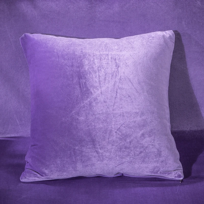 Цветные Бархатные чехлы для подушек однотонные Простые Декоративные наволочки