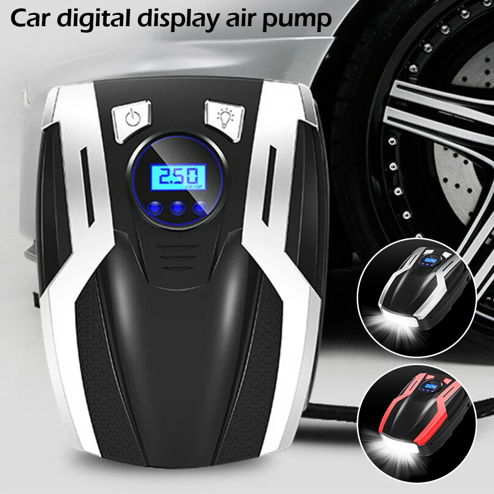 12V Портативный Автомобильный цифровой насос для шин воздушный 150PSI ЖК-дисплей