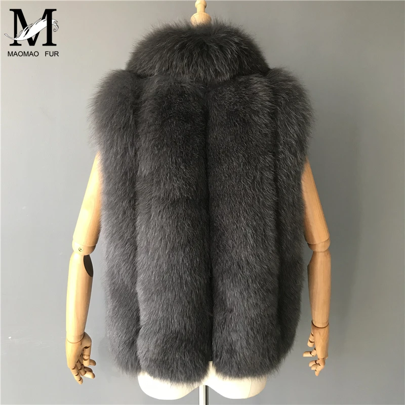 

New Women's Winter Real Fox Fur Vest Real Fox Fur Gilet High Quality Fashion Warm Natural Real Fur Waistcoat