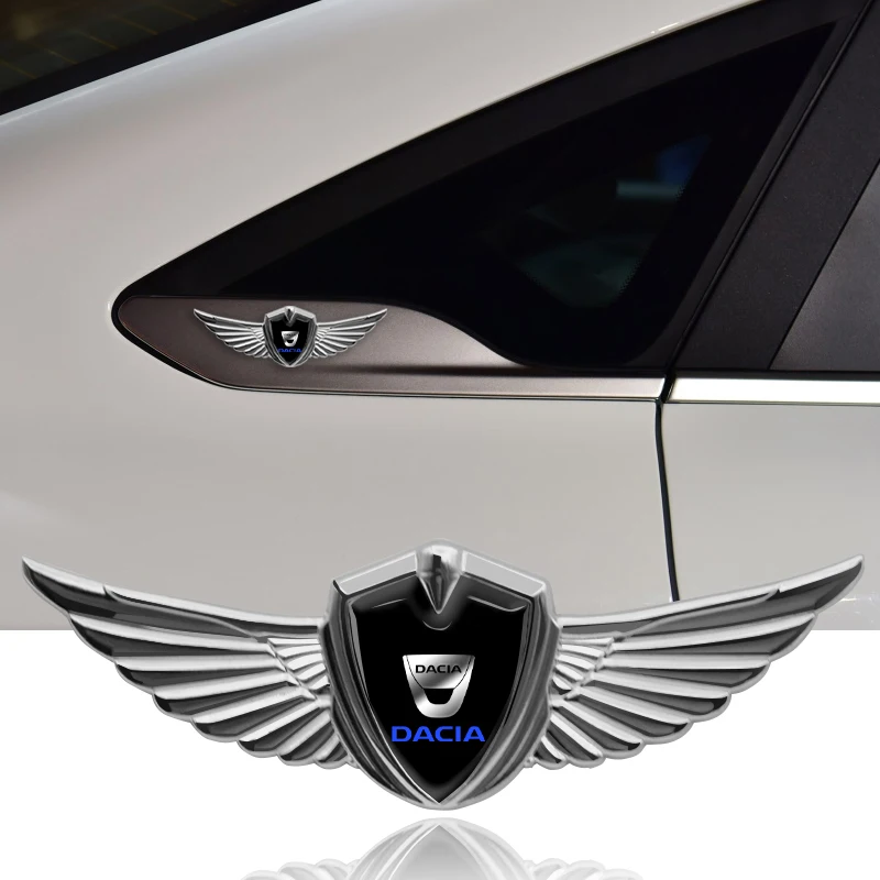 

1pcs New Car Badge Metal Wings Body Decoration Sticker For Dacia Duster Logan MCV Sandero Stepway Dokker Lodgy Car Accessories