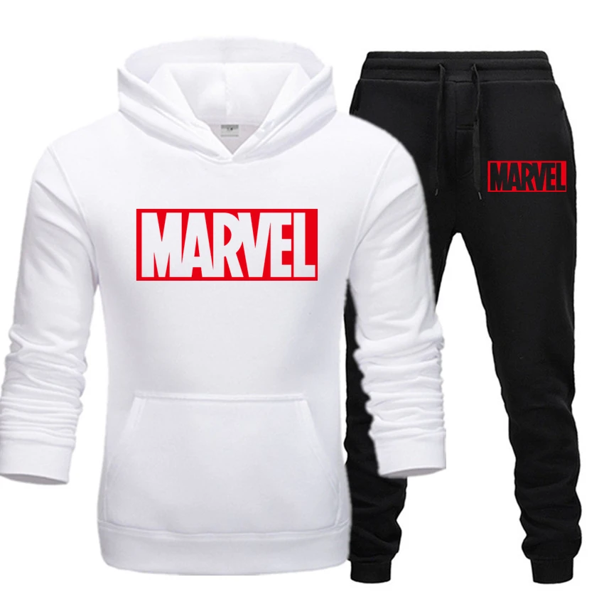 

New Hot Sale Men's Hoodie Set Sportswear Pullover Set Cotton Print Hoodie+Sports Pants Casual Fashion Pullover Sweatshirt