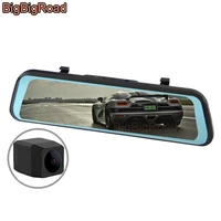 bigbigroad car dvr dash camera cam stream rearview mirror for mitsubishi delica grand lancer lancer sportback xpander grandis