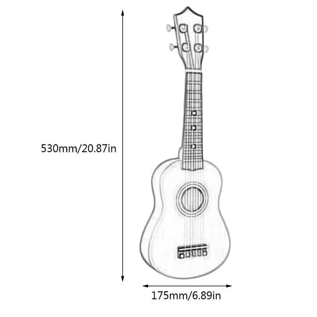 21 дюймов мини деревянная Гавайская гитара Мини укулеле симулятор гитары дети